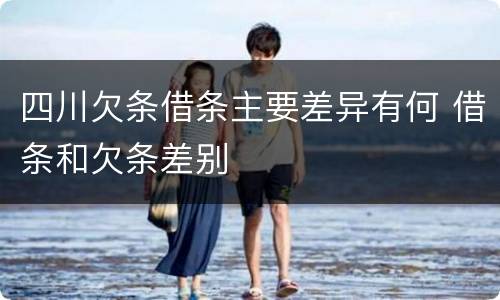 四川欠条借条主要差异有何 借条和欠条差别