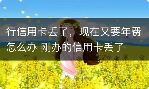 行信用卡丢了，现在又要年费怎么办 刚办的信用卡丢了
