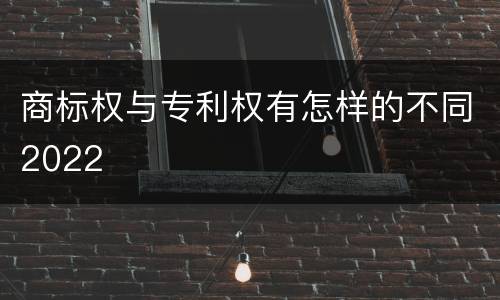 商标权与专利权有怎样的不同2022