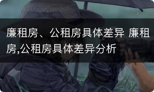 廉租房、公租房具体差异 廉租房,公租房具体差异分析