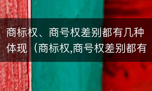 商标权、商号权差别都有几种体现（商标权,商号权差别都有几种体现方式）