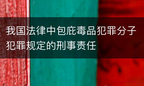 我国法律中包庇毒品犯罪分子犯罪规定的刑事责任