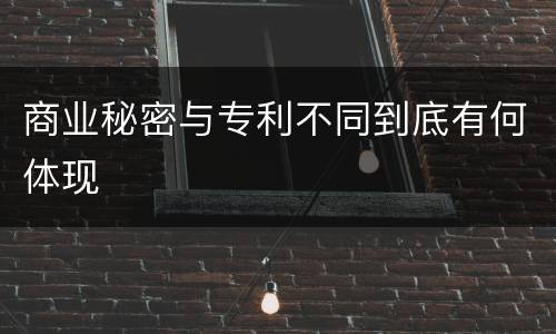 商业秘密与专利不同到底有何体现
