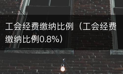 工会经费缴纳比例（工会经费缴纳比例0.8%）