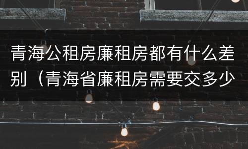 青海公租房廉租房都有什么差别（青海省廉租房需要交多少钱）