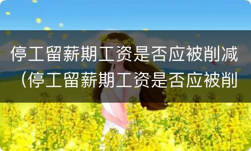 停工留薪期工资是否应被削减（停工留薪期工资是否应被削减）