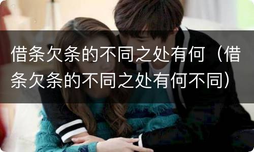 借条欠条的不同之处有何（借条欠条的不同之处有何不同）