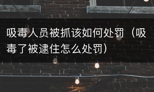 吸毒人员被抓该如何处罚（吸毒了被逮住怎么处罚）