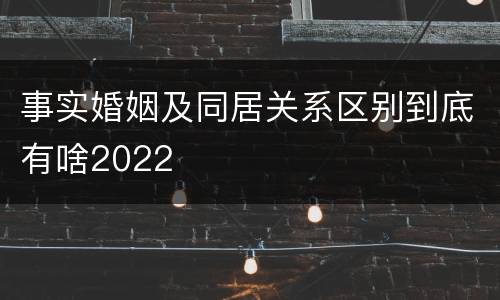 事实婚姻及同居关系区别到底有啥2022