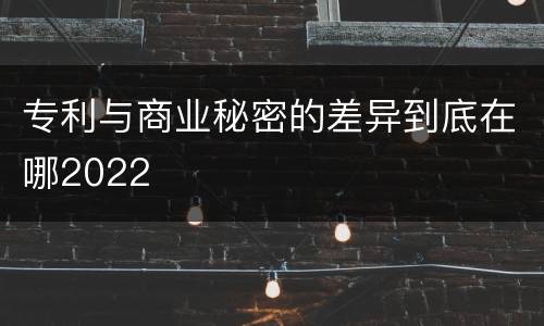 专利与商业秘密的差异到底在哪2022