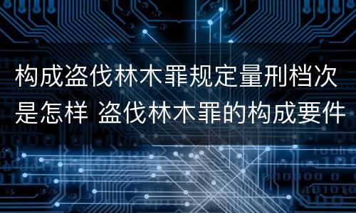 构成盗伐林木罪规定量刑档次是怎样 盗伐林木罪的构成要件