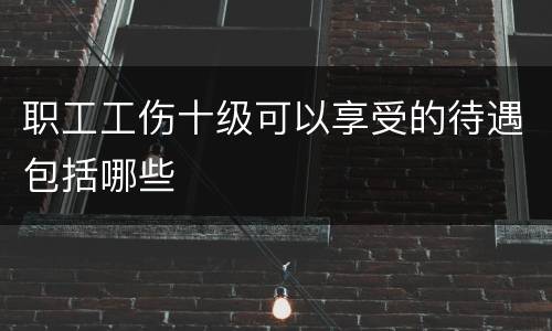职工工伤十级可以享受的待遇包括哪些