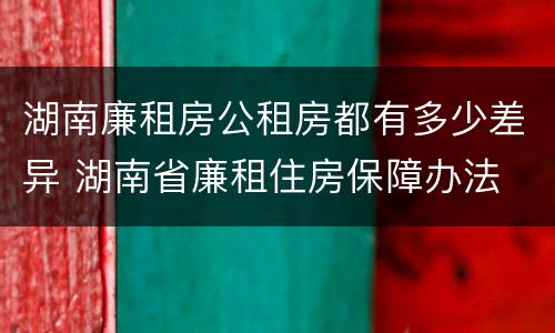 湖南廉租房公租房都有多少差异 湖南省廉租住房保障办法