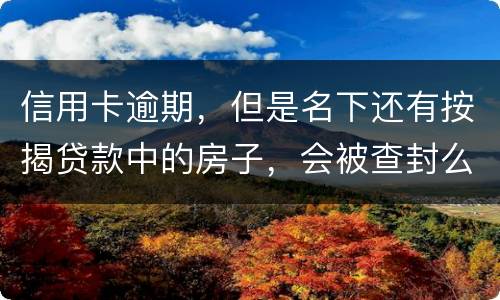 信用卡逾期，但是名下还有按揭贷款中的房子，会被查封么