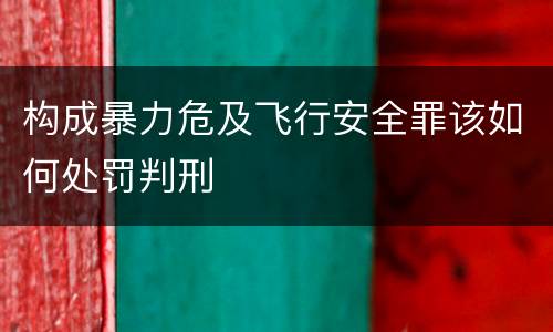 构成暴力危及飞行安全罪该如何处罚判刑