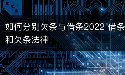 如何分别欠条与借条2022 借条和欠条法律