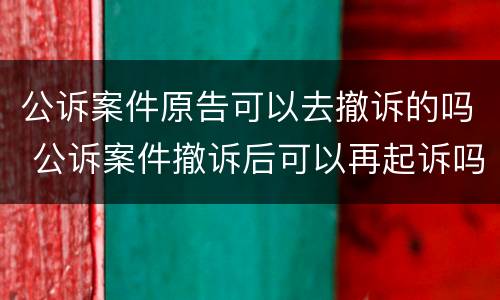 公诉案件原告可以去撤诉的吗 公诉案件撤诉后可以再起诉吗