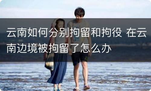 云南如何分别拘留和拘役 在云南边境被拘留了怎么办