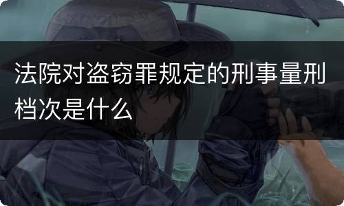 法院对盗窃罪规定的刑事量刑档次是什么