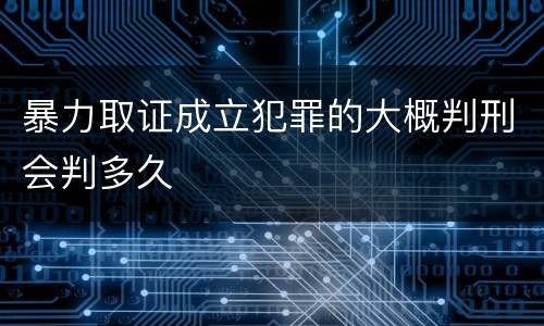 暴力取证成立犯罪的大概判刑会判多久