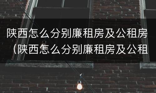 陕西怎么分别廉租房及公租房（陕西怎么分别廉租房及公租房呢）
