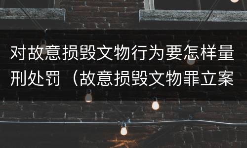 对故意损毁文物行为要怎样量刑处罚（故意损毁文物罪立案标准）