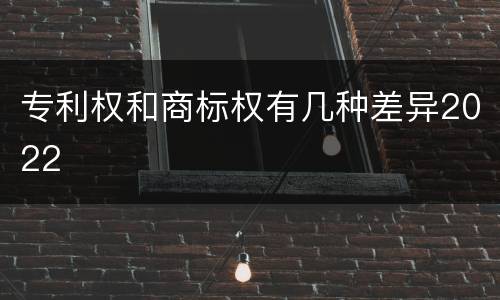 专利权和商标权有几种差异2022