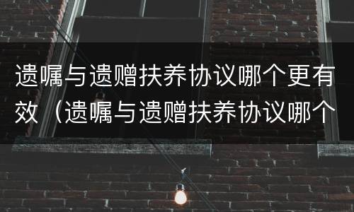 遗嘱与遗赠扶养协议哪个更有效（遗嘱与遗赠扶养协议哪个更有效果）