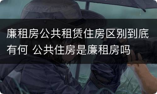 廉租房公共租赁住房区别到底有何 公共住房是廉租房吗