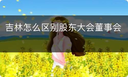 吉林怎么区别股东大会董事会