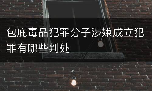 包庇毒品犯罪分子涉嫌成立犯罪有哪些判处