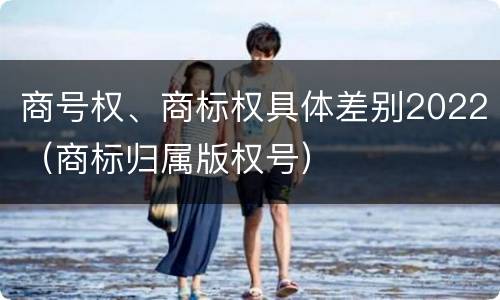 商号权、商标权具体差别2022（商标归属版权号）