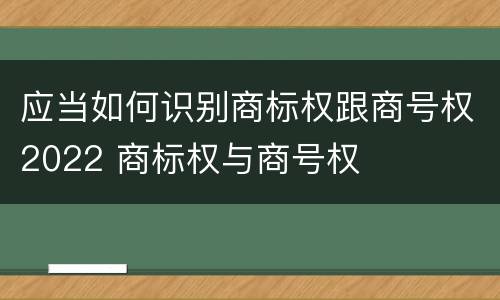 应当如何识别商标权跟商号权2022 商标权与商号权