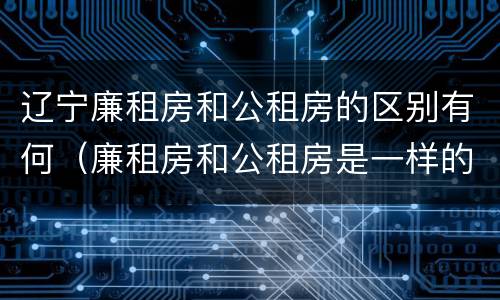 辽宁廉租房和公租房的区别有何（廉租房和公租房是一样的吗）
