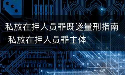 私放在押人员罪既遂量刑指南 私放在押人员罪主体