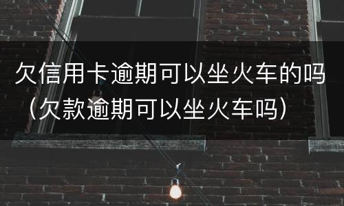 欠信用卡逾期可以坐火车的吗（欠款逾期可以坐火车吗）