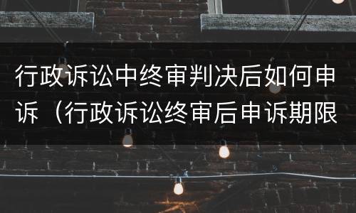 行政诉讼中终审判决后如何申诉（行政诉讼终审后申诉期限是多少）