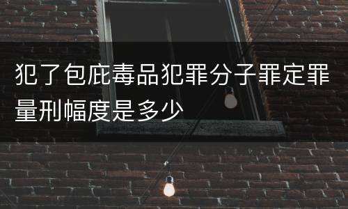 犯了包庇毒品犯罪分子罪定罪量刑幅度是多少