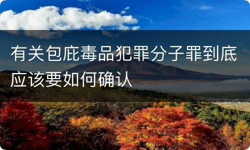 有关包庇毒品犯罪分子罪到底应该要如何确认