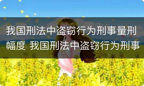 我国刑法中盗窃行为刑事量刑幅度 我国刑法中盗窃行为刑事量刑幅度最大的是