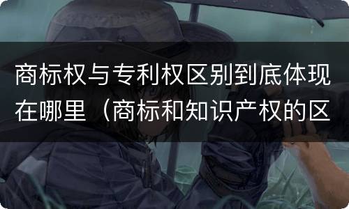 商标权与专利权区别到底体现在哪里（商标和知识产权的区别）