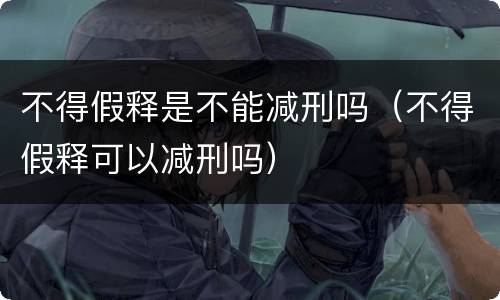 不得假释是不能减刑吗（不得假释可以减刑吗）