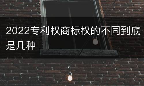 2022专利权商标权的不同到底是几种