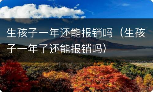 生孩子一年还能报销吗（生孩子一年了还能报销吗）