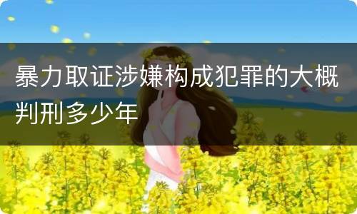 暴力取证涉嫌构成犯罪的大概判刑多少年