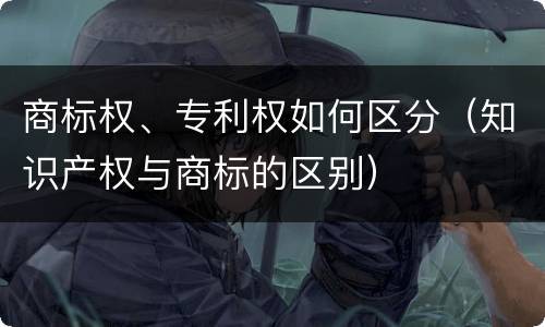 商标权、专利权如何区分（知识产权与商标的区别）
