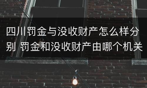 四川罚金与没收财产怎么样分别 罚金和没收财产由哪个机关执行