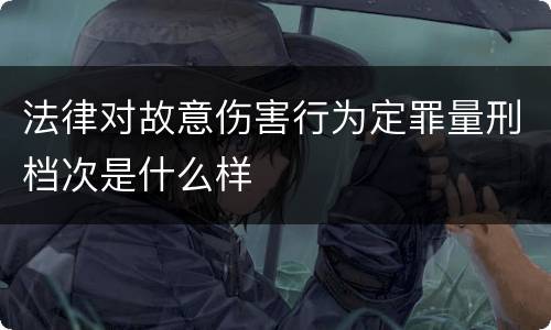 法律对故意伤害行为定罪量刑档次是什么样