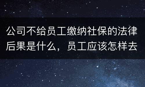 公司不给员工缴纳社保的法律后果是什么，员工应该怎样去应对