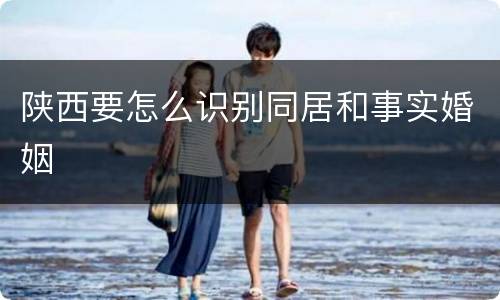 陕西要怎么识别同居和事实婚姻
